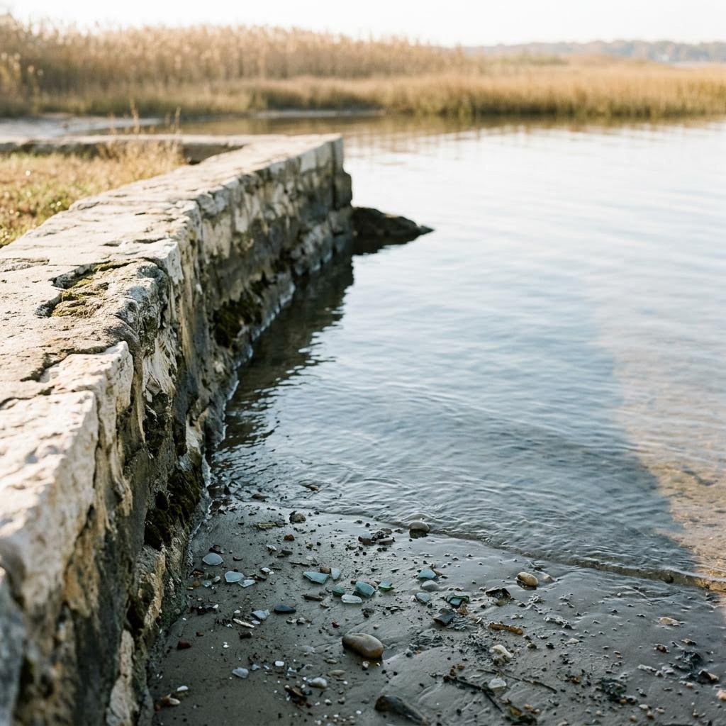 Atmospheric shoreline scene inspired by the Chesapeake